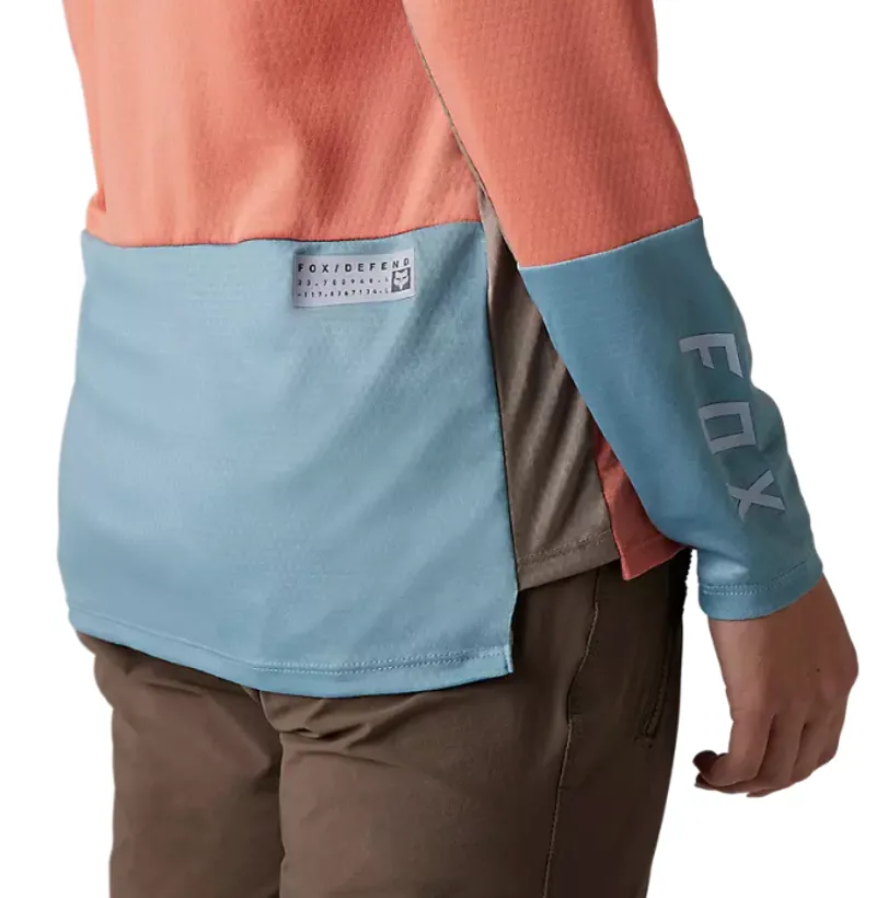 Fox Racing Women's Defend Long Sleeve Jersey in Salmon-3
